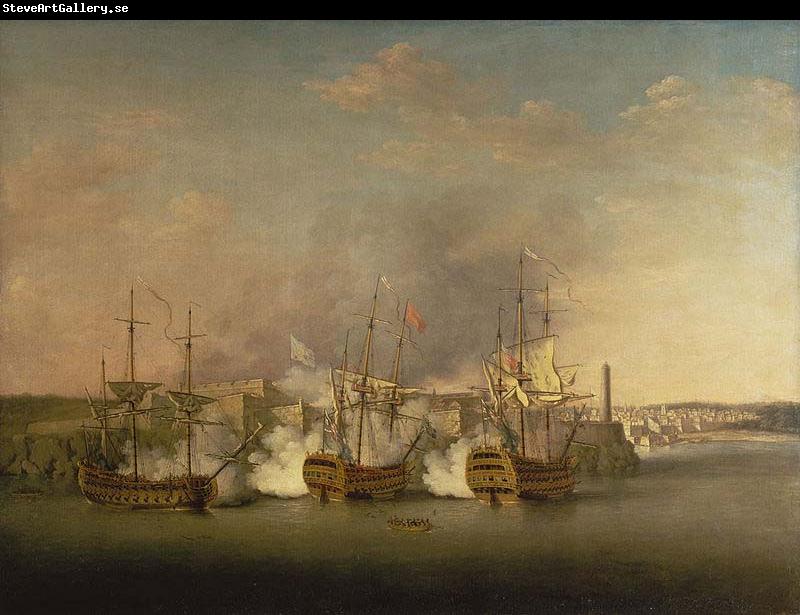 Richard Paton Bombardment of the Morro Castle, Havana, 1 July 1762